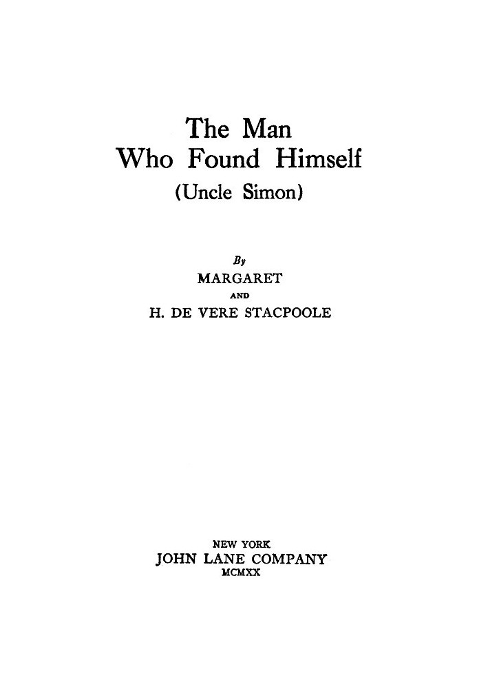 The Man Who Found Himself (Uncle Simon)