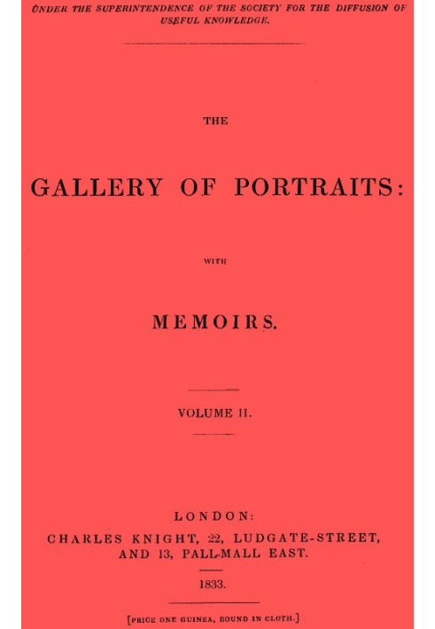 The Gallery of Portraits: with Memoirs. Volume 2 (of 7)