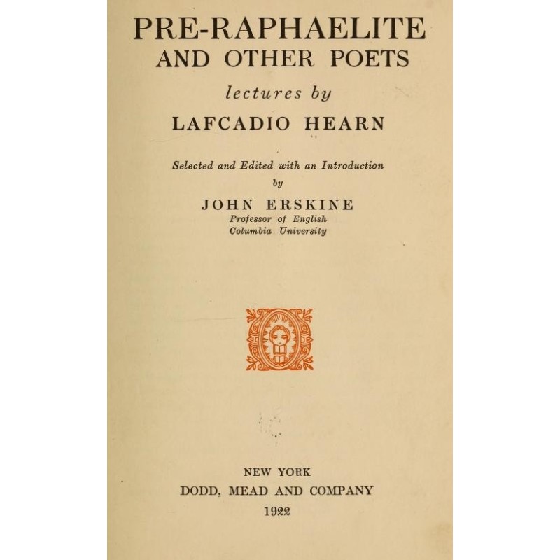 Pre-Raphaelite and other Poets