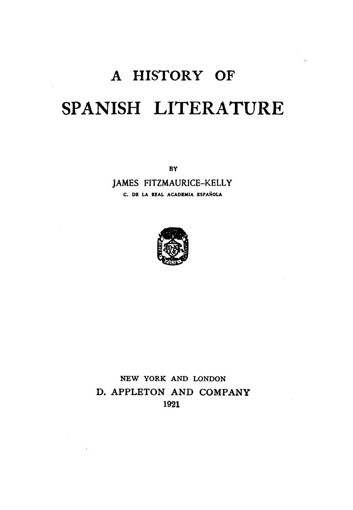 A History of Spanish Literature