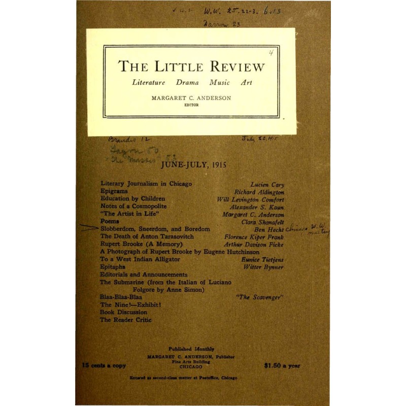 The Little Review,...