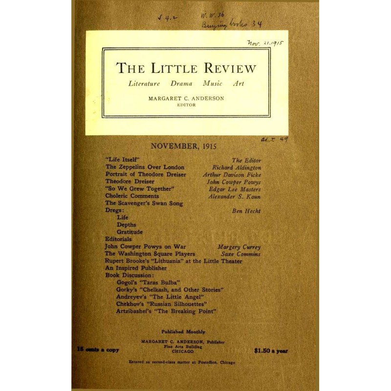 The Little Review, November...