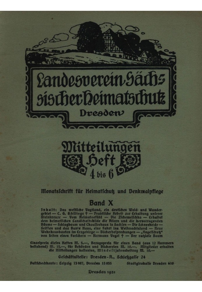 State Association of Saxon Heritage Protection - Announcements Volume X, Issue 4-6: $b Monthly magazine for heritage protection 