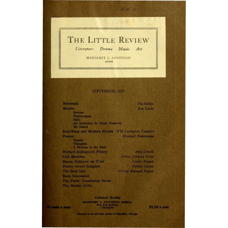 The Little Review,...