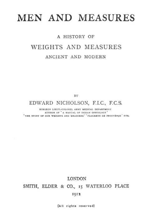 Men and Measures