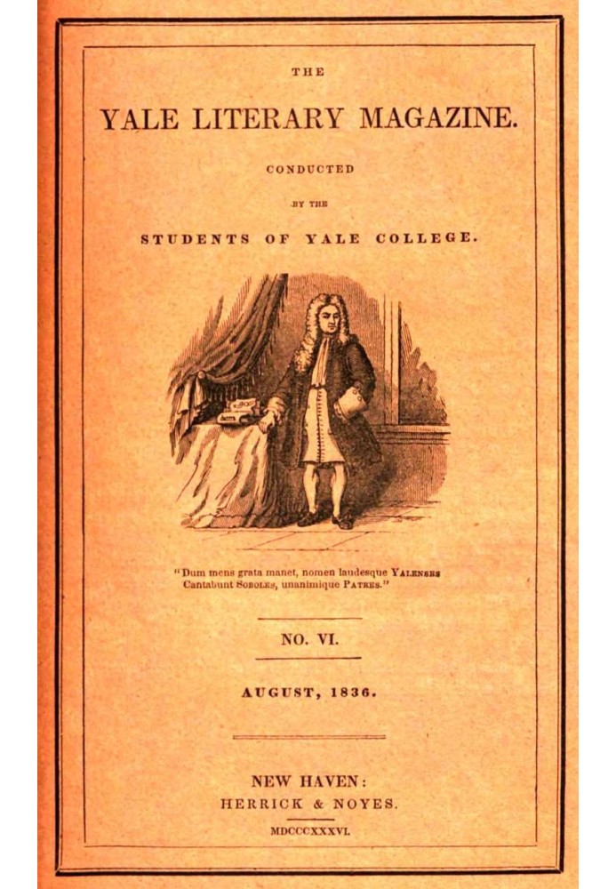 Єльський літературний журнал (том I, № 6, серпень 1836 р.)