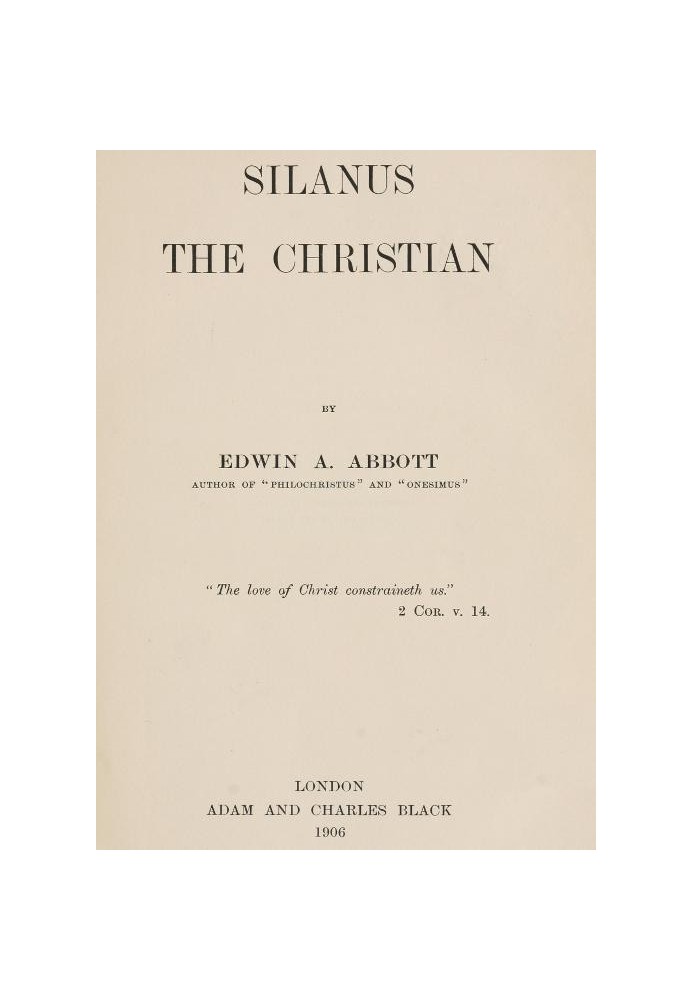 Silanus the Christian