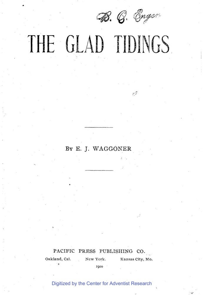 The Glad Tidings