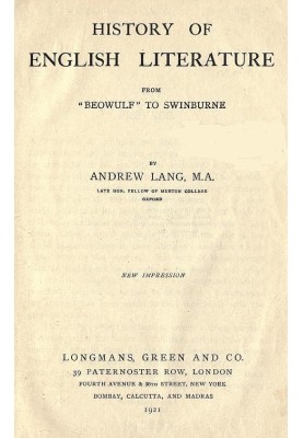 History of English Literature from "Beowulf" to Swinburne