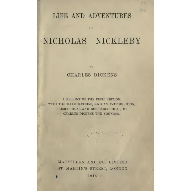 Nicholas Nickleby