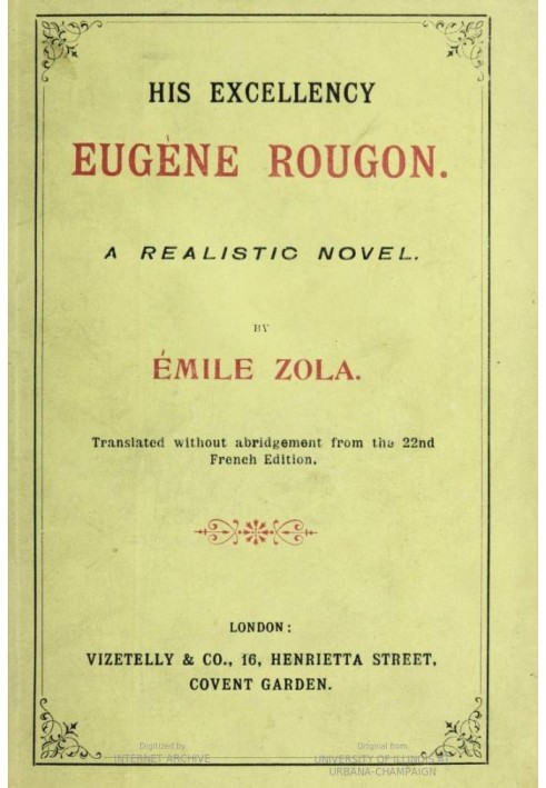 His Excellency [Son Exc. Eugène Rougon]