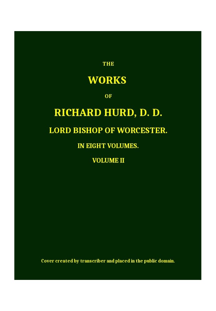 The works of Richard Hurd, volume 2 (of 8)