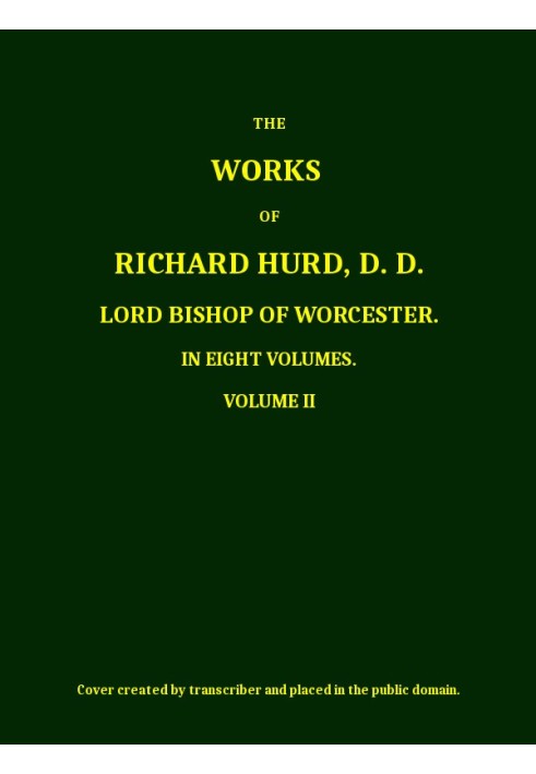 The works of Richard Hurd, volume 2 (of 8)