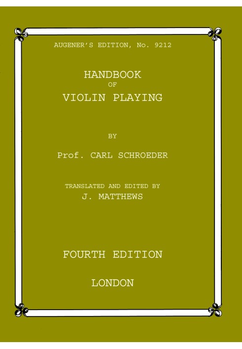 Handbook of violin playing