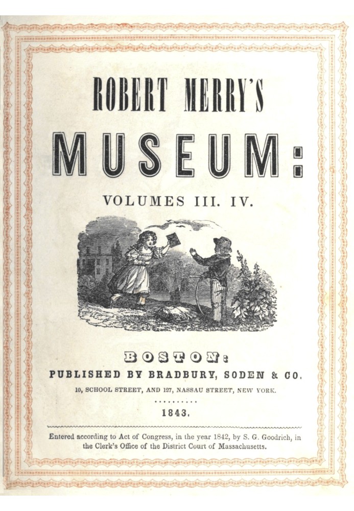 Robert Merry's museum, Volumes III-IV  (1842)