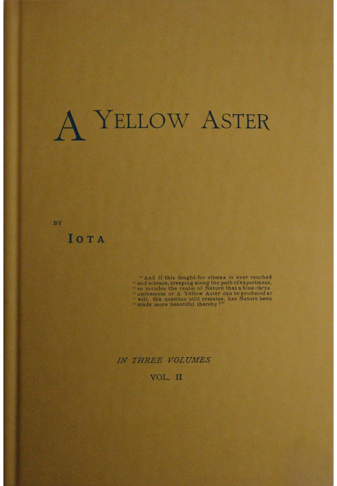 A Yellow Aster, Volume 2 (of 3)