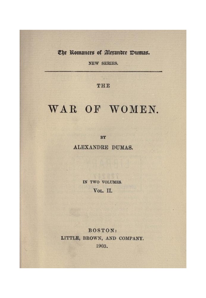 The War of Women, Volume 2