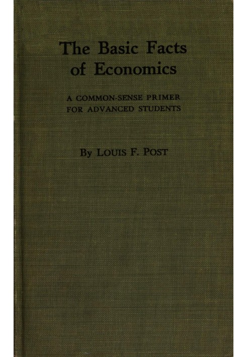 The basic facts of economics : $b A common-sense primer for advanced students