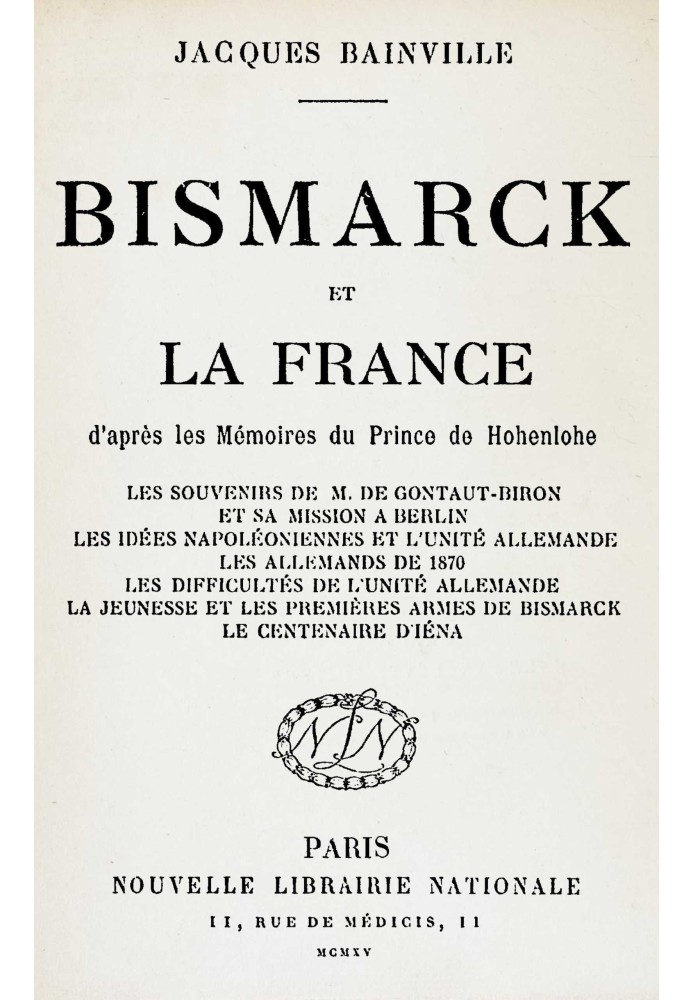 Bismarck and France