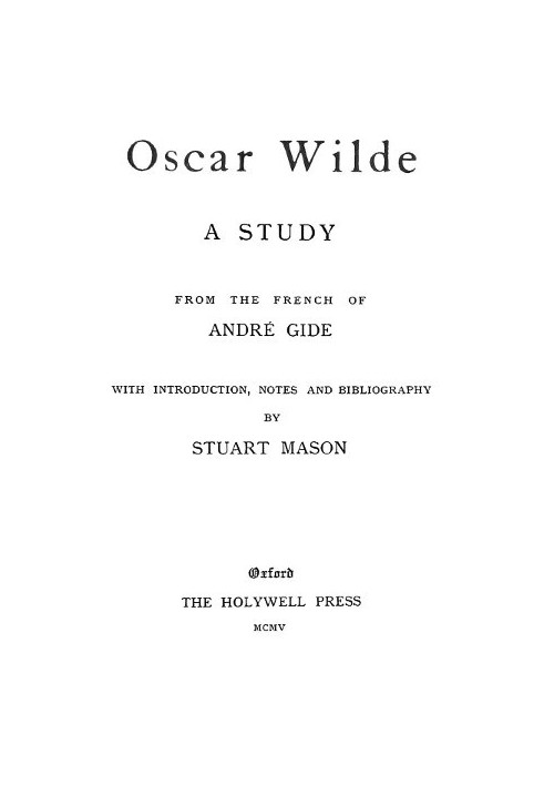 Oscar Wilde, a study