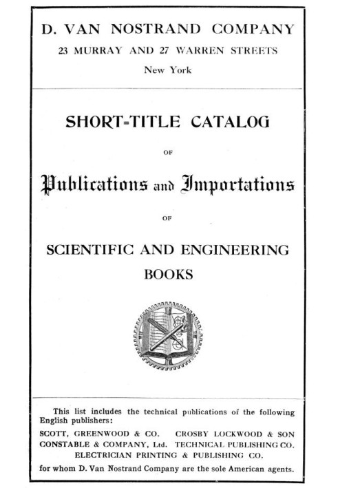 Короткий каталог публікацій та імпортованих наукових та технічних книг (серпень 1910 р.)