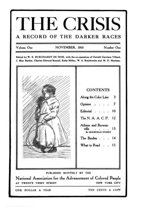 The crisis : $b A record of the darker races, Vol. I, No. 1, November 1910