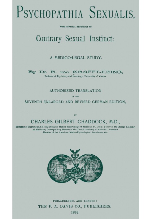 Psychopathia sexualis: With especial reference to contrary sexual instinct A medico-legal study