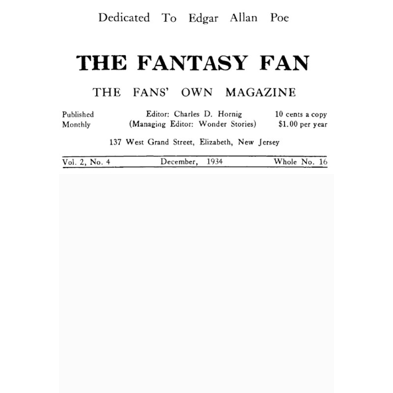 The Fantasy Fan, Volume 2,...