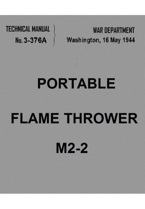 Portable Flame Thrower M2-2