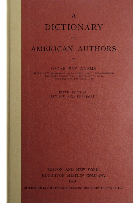 A dictionary of American authors