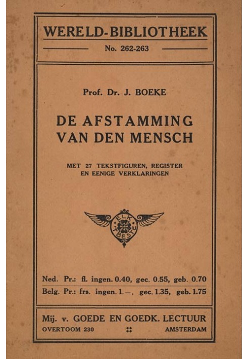 The Descent of Man Adapted from lectures in popular scientific form