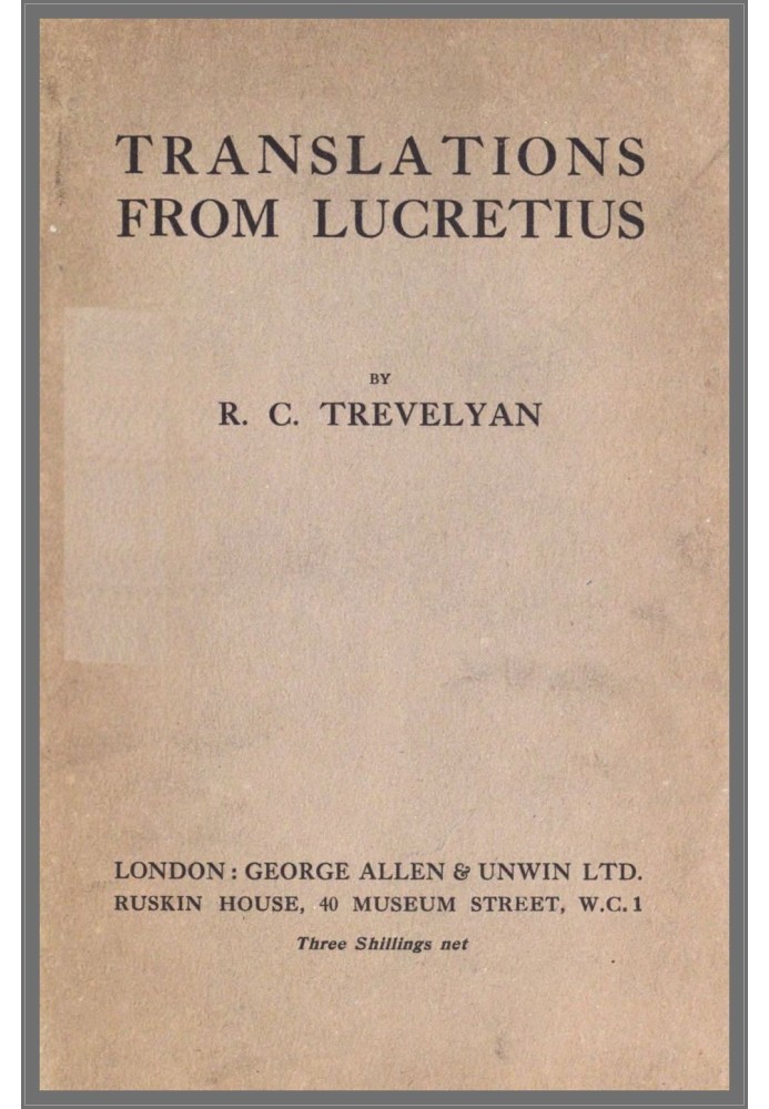 Translations from Lucretius