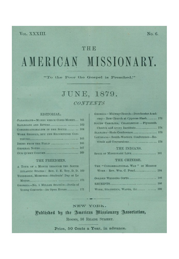 Американский миссионер - Том 33, № 06, июнь 1879 г.