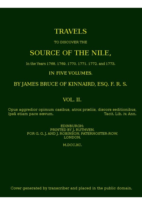 Travels to Discover the Source of the Nile, Volume 2 (of 5) In the years 1768, 1769, 1770, 1771, 1772 and 1773