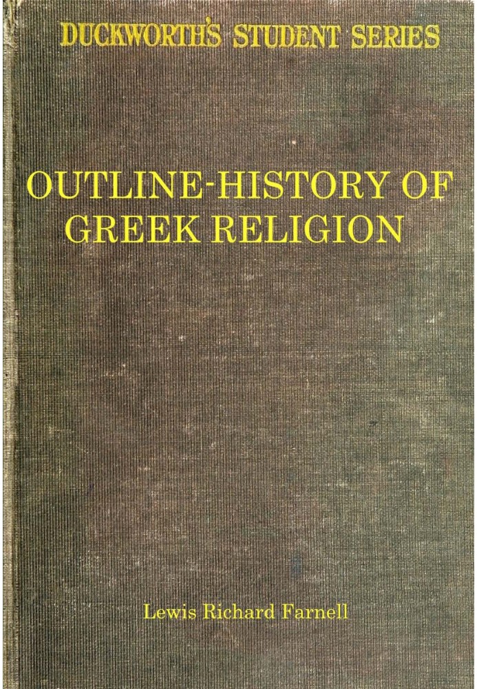 Outline-history of Greek religion