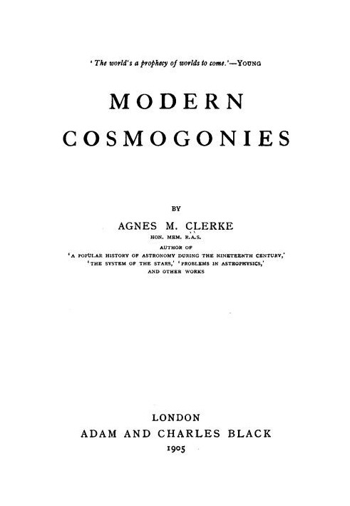 Modern cosmogonies