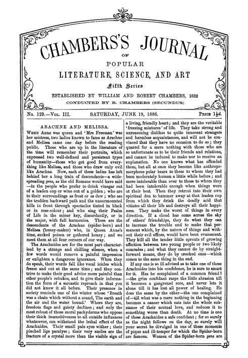 Chambers's Journal of Popular Literature, Science, and Art, fifth series, no. 129, vol. III, June 19, 1886