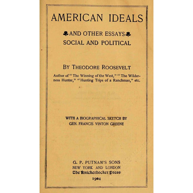 American ideals, and other...