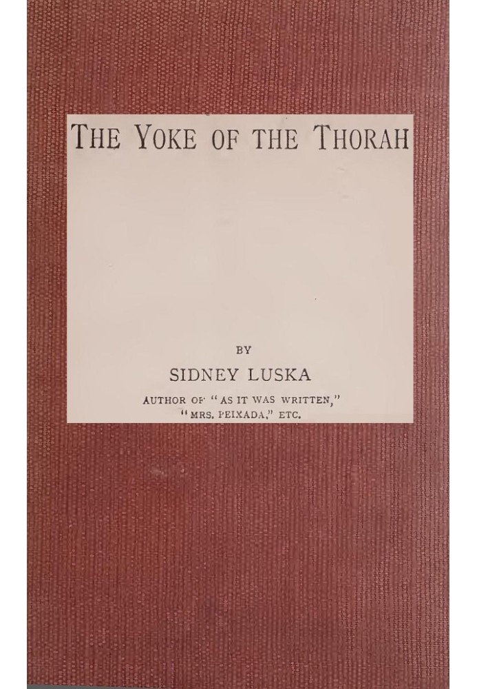 The Yoke of the Thorah