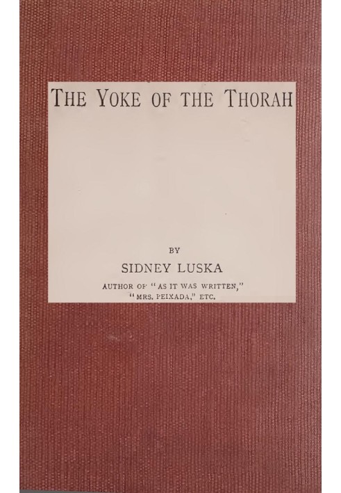 The Yoke of the Thorah