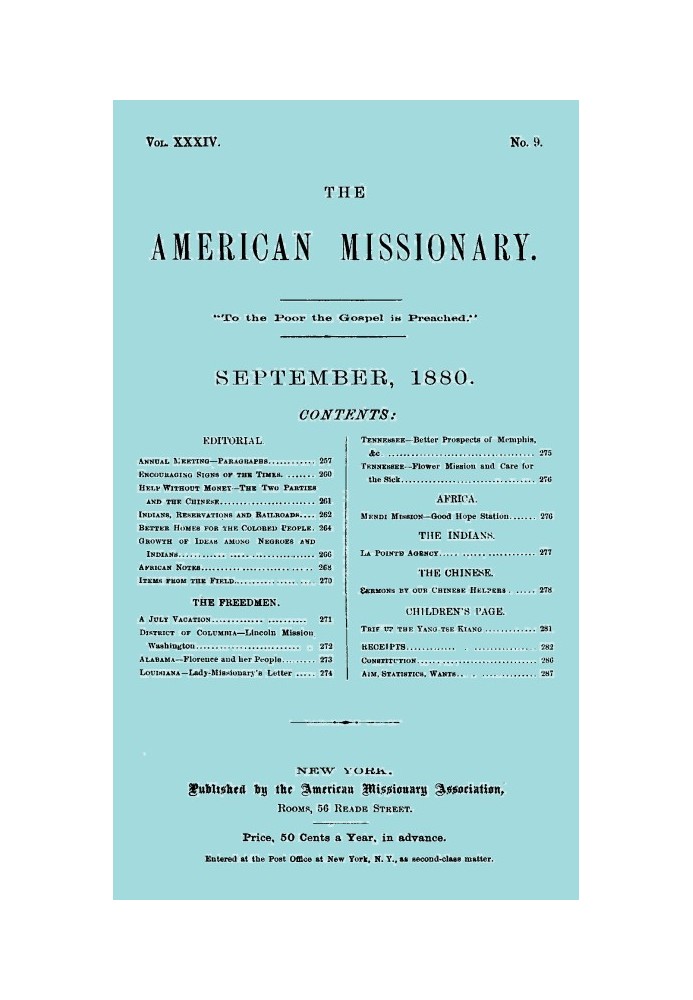 Американский миссионер - Том 34, № 09, сентябрь 1880 г.