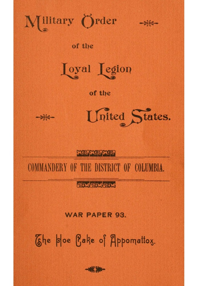 The hoe cake of Appomattox