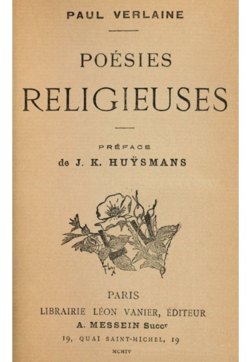 Religious poems Preface by J. K. Huÿsmans