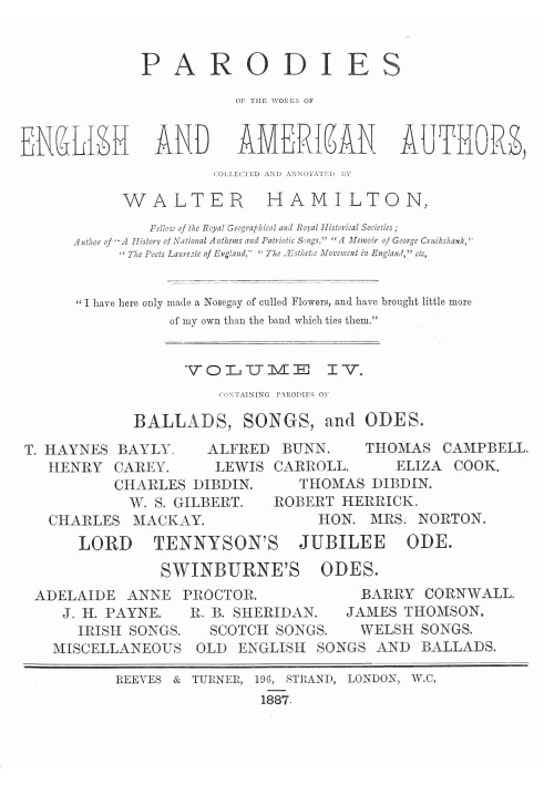 Parodies of the works of English & American authors, vol. IV