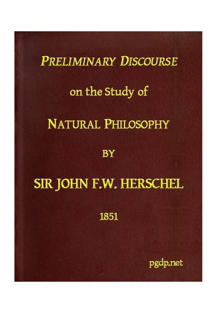 Preliminary Discourse on the Study of Natural Philosophy