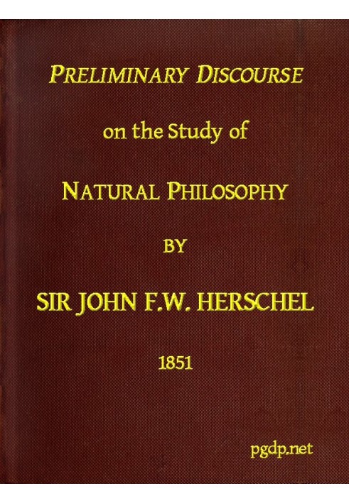 Preliminary Discourse on the Study of Natural Philosophy