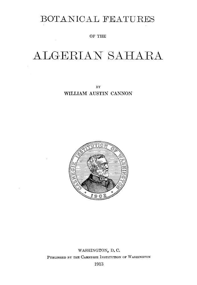 Botanical features of the Algerian Sahara