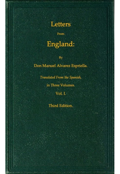 Letters from England, Volume 1 (of 3)