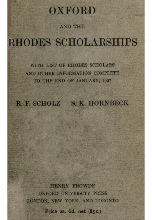 Oxford and the Rhodes Scholarships