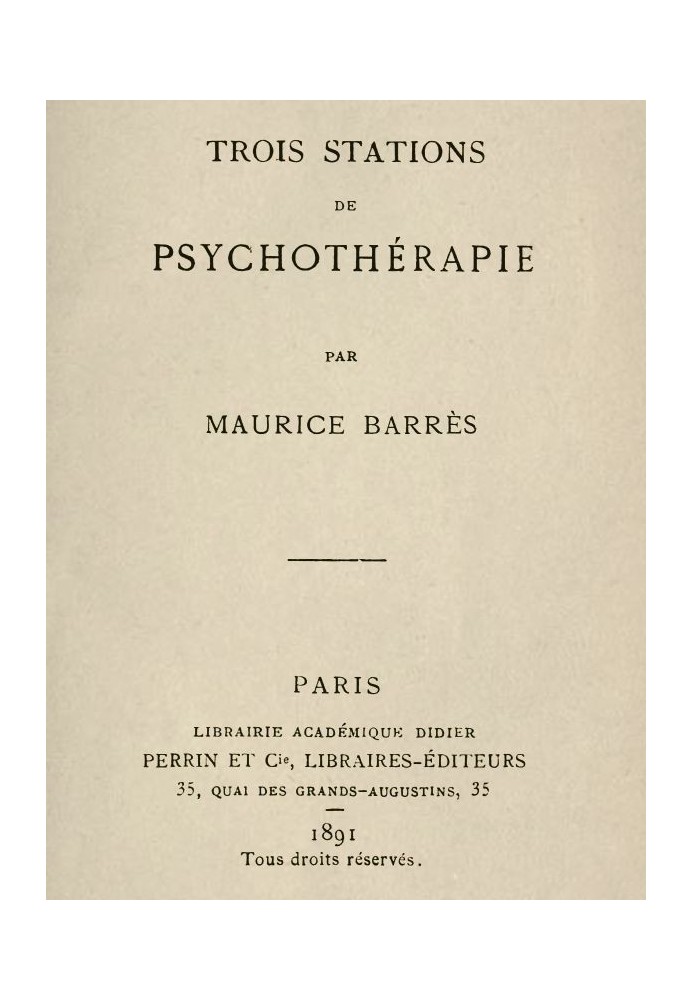 Three Psychotherapy Stations